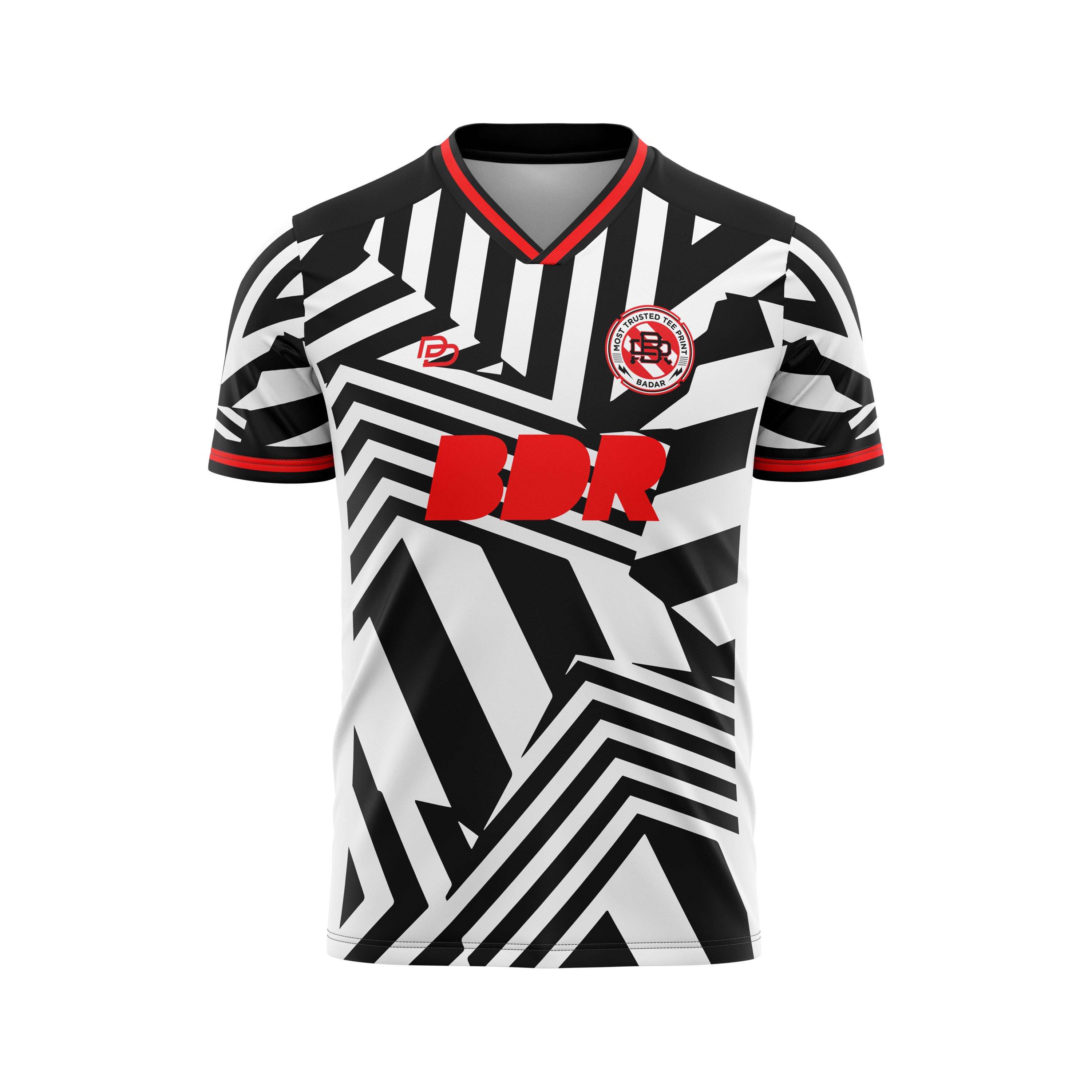 VNECK-MU-RED-WHITE-BLACK